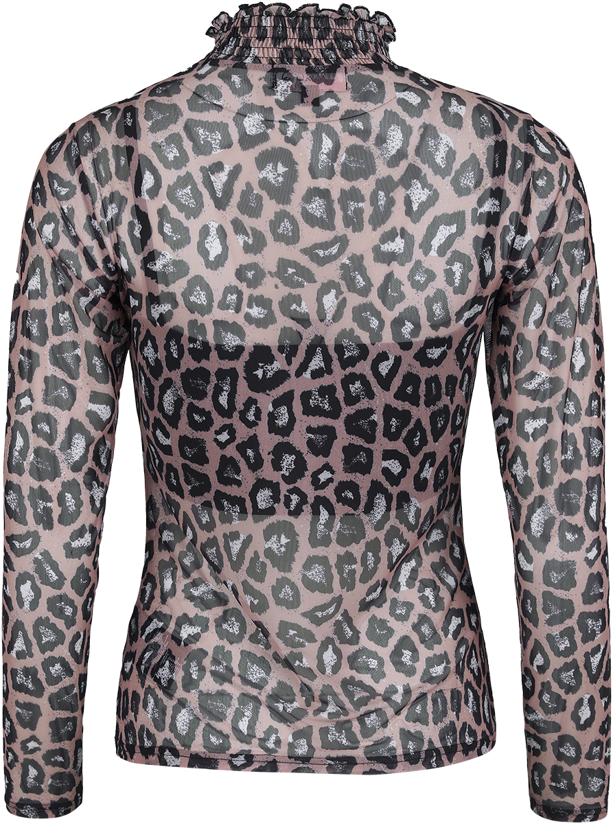 Gothicana by EMP Leopard Print Long-sleeved Top Long-sleeve Shirt leopard - Image 3