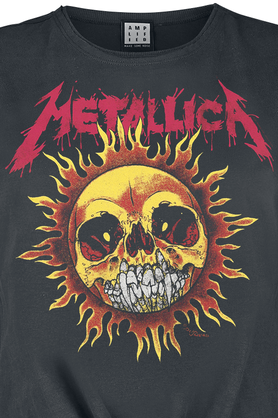 Metallica Amplified Collection - Neon Sun Top charcoal - Image 3
