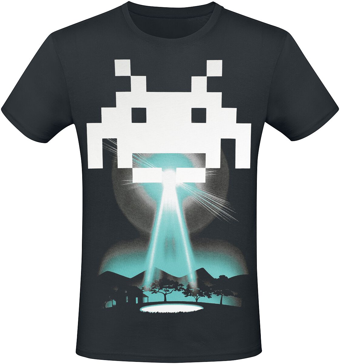 Space Invaders Beam me up alien T-Shirt black - Image 2
