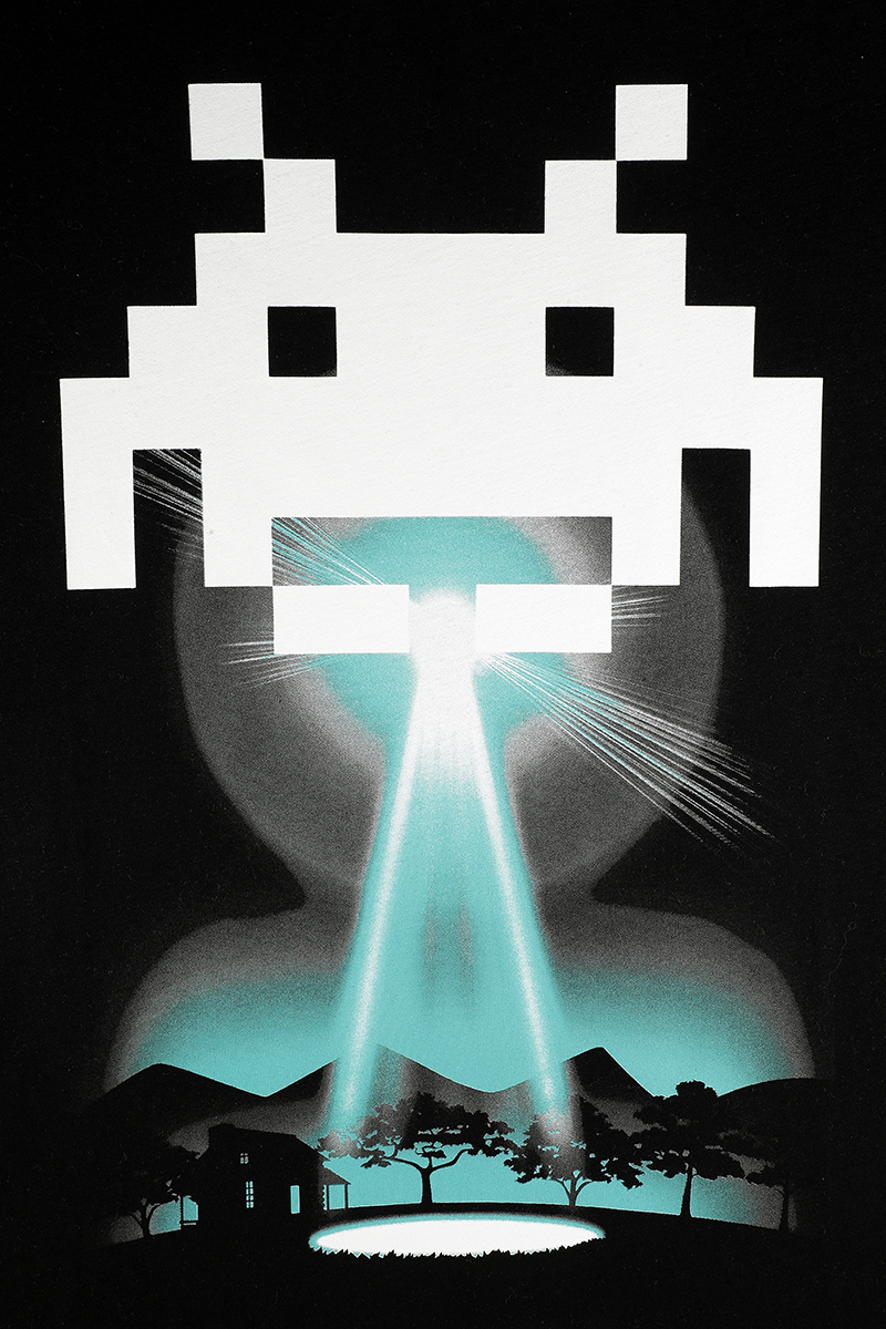 Space Invaders Beam me up alien T-Shirt black - Image 3
