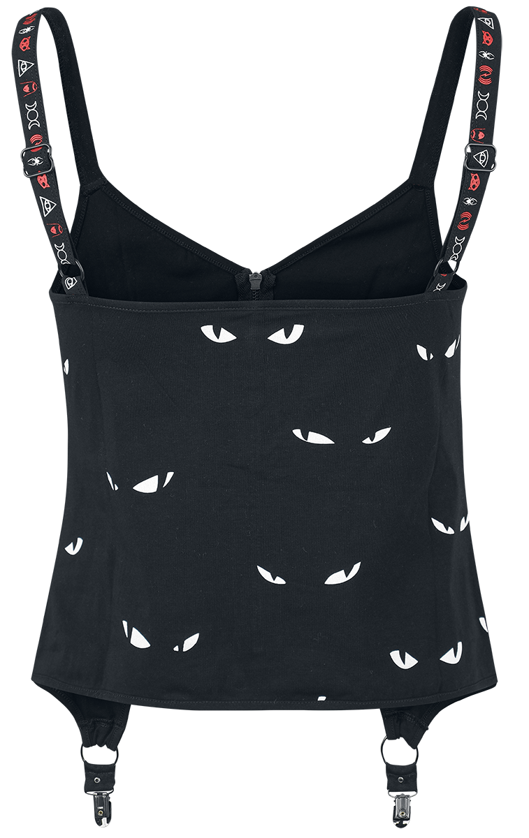Gothicana by EMP Gothicana AOP Cat Top Top black - Image 3