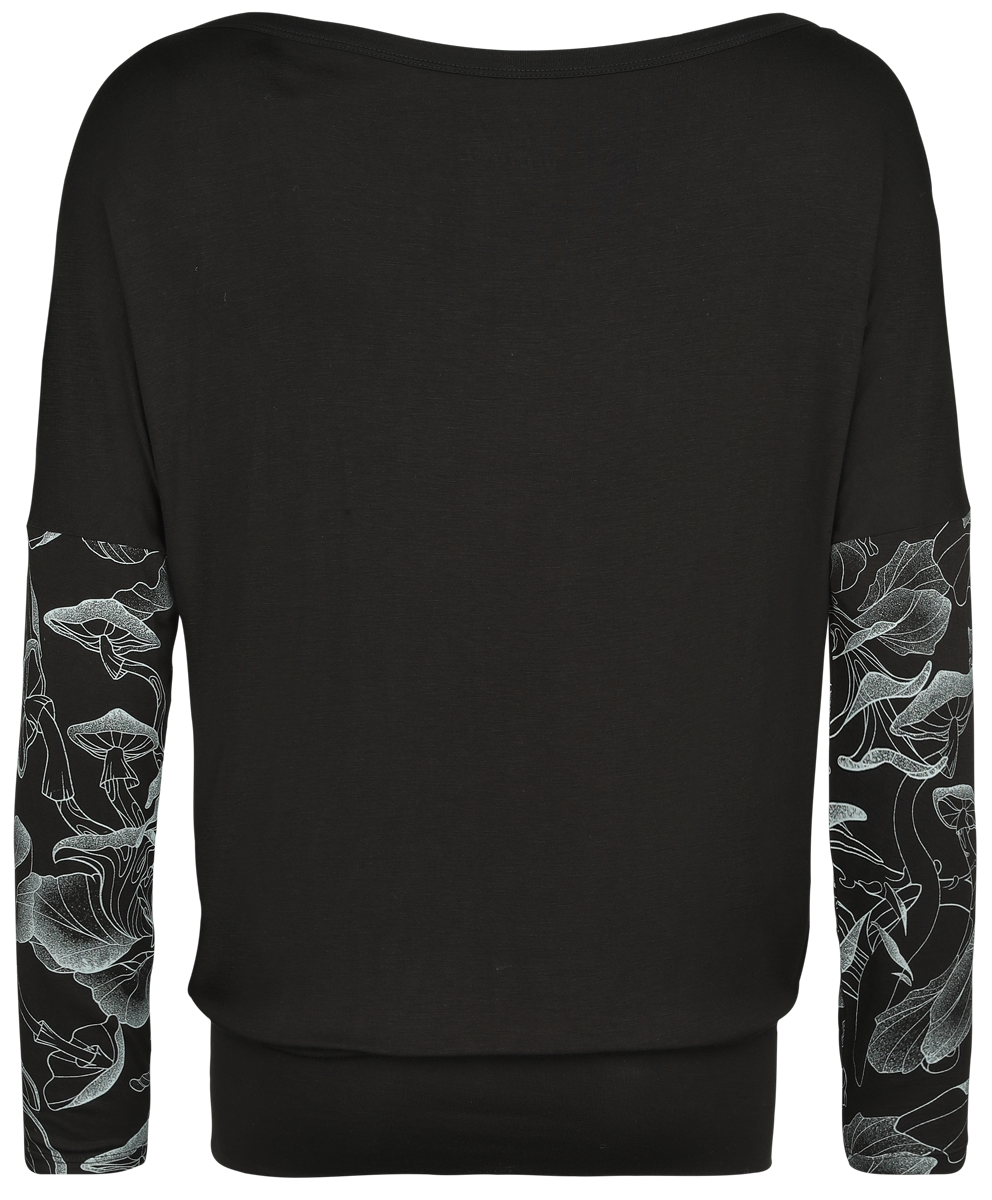 Full Volume by EMP Long-sleeved top with mushrooms Long-sleeve Shirt black - Image 3