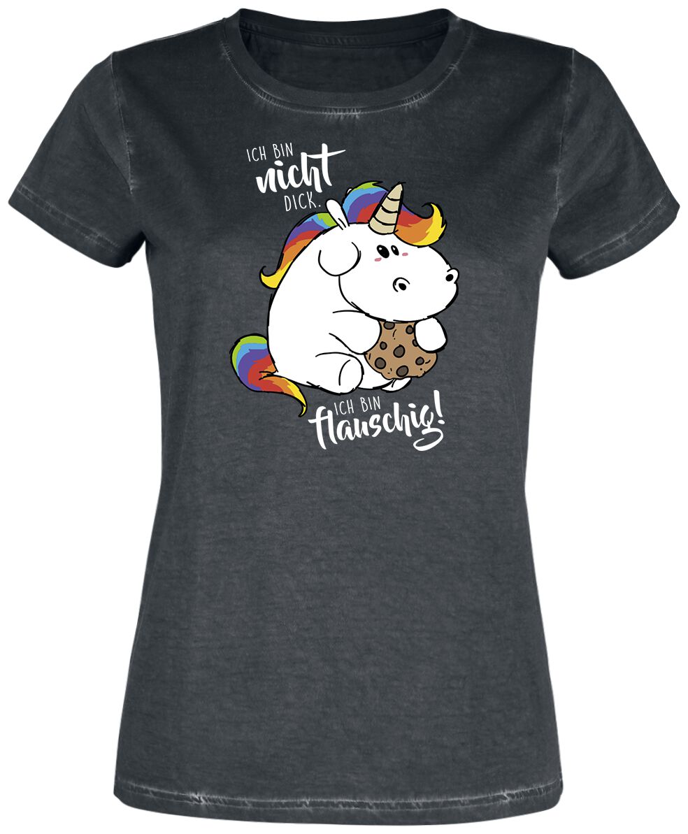 Chubby Unicorn Ich bin nicht dick. Ich bin flauschig! T-Shirt multicolour - Image 2