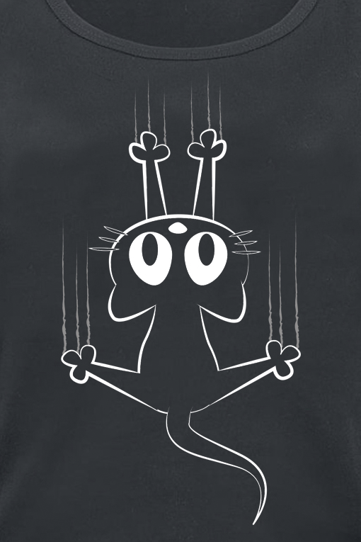 Tierisch Slipping Cat Top black - Image 3