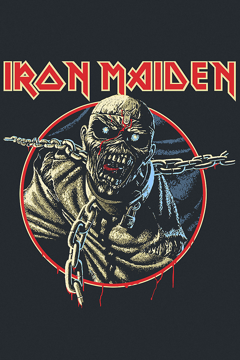 Iron Maiden POM Circle Drip T-Shirt black - Image 3