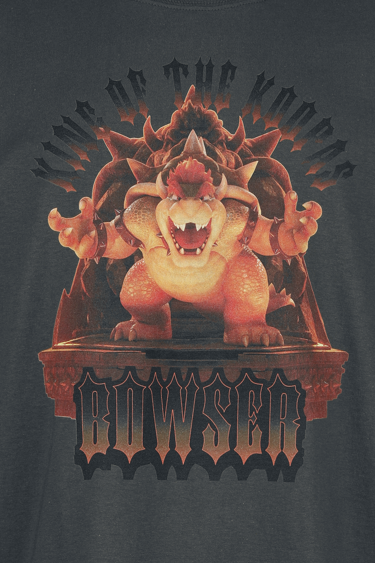 Super Mario Bowser - King Of The Koopas T-Shirt grey - Image 3
