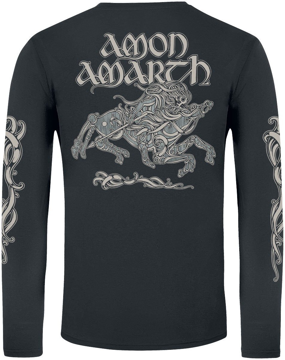 Amon Amarth Horse Long-sleeve Shirt black - Image 3