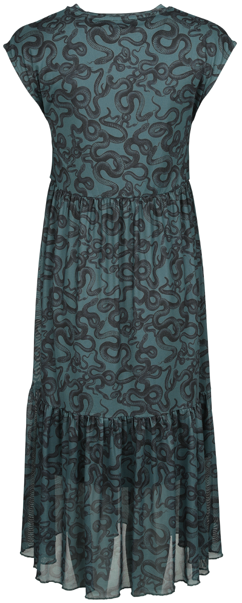 Black Premium by EMP Dress with all-over snake print Maxi Dress green - Image 3
