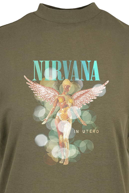 Nirvana In Utero Midi Dress olive - Image 3
