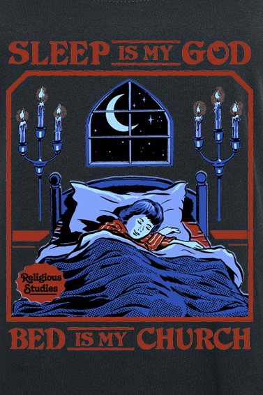 Steven Rhodes Sleep is my God - Bed is my Church Top black - Image 3