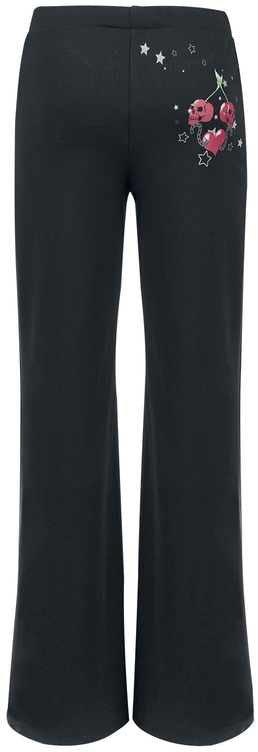 Alchemy England Heartly Cherries Cloth Trousers black - Image 3