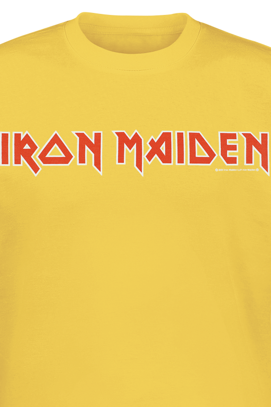 Iron Maiden Logo T-Shirt yellow - Image 3