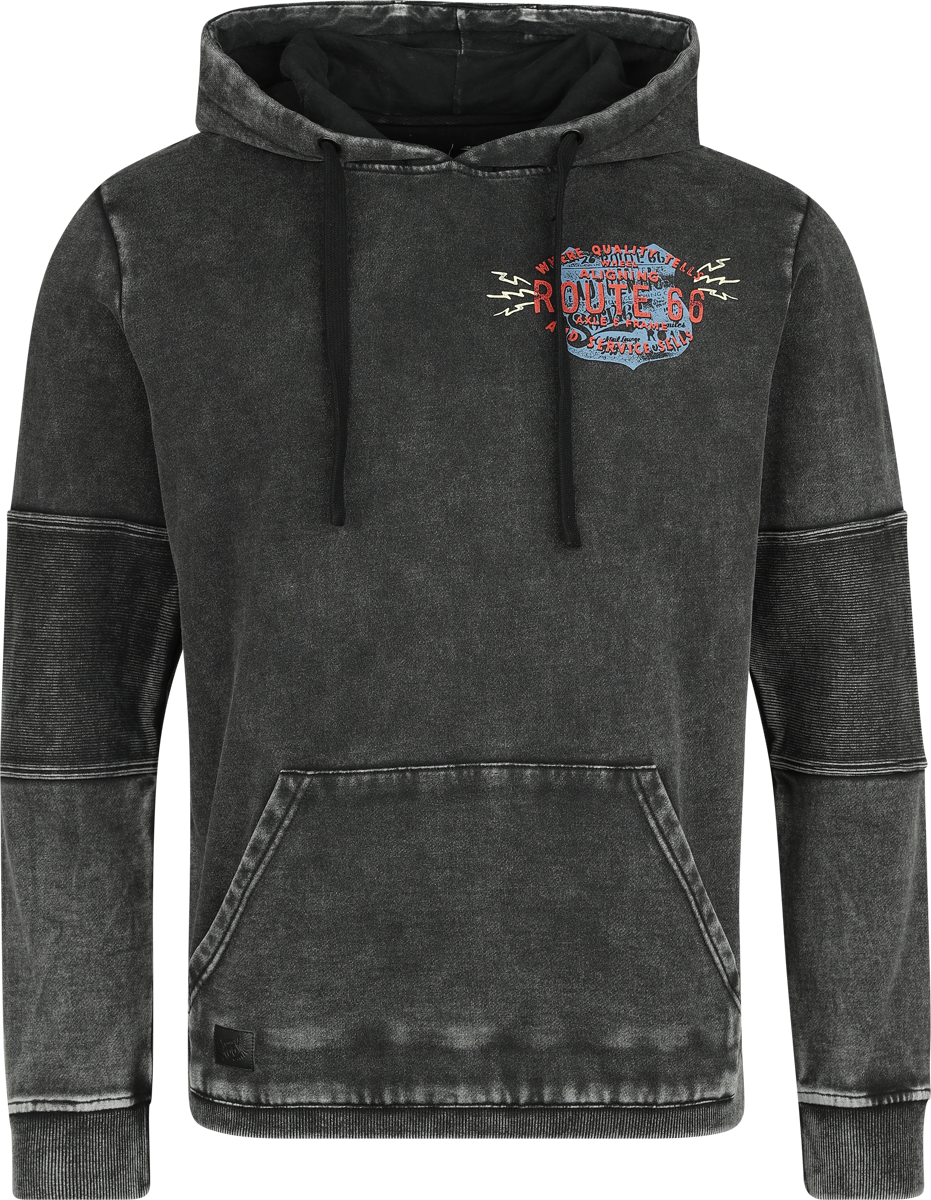 Rock Rebel by EMP Rock Rebel X Route 66 - Hoody Hoodie black - Image 3
