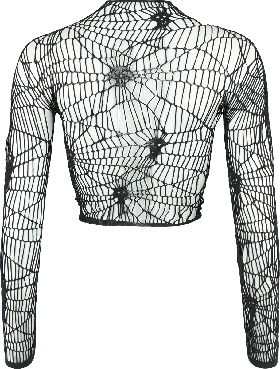 KIHILIST by KILLSTAR Webs Grasp Long Sleeve Top Long-sleeve Shirt black - Image 3