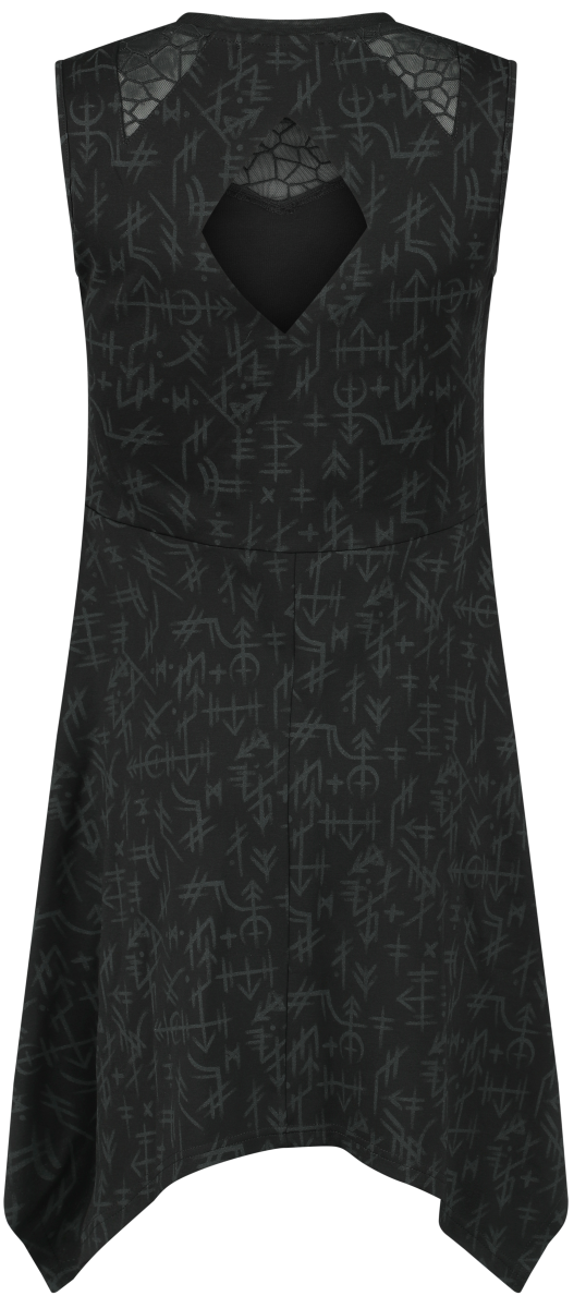 Black Premium by EMP Dress With Runes Alloverprint Midi Dress black - Image 3