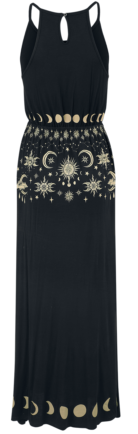 Gothicana by EMP Maxi-Dress with Sun, Moon and Stars Print Maxi Dress black - Image 3