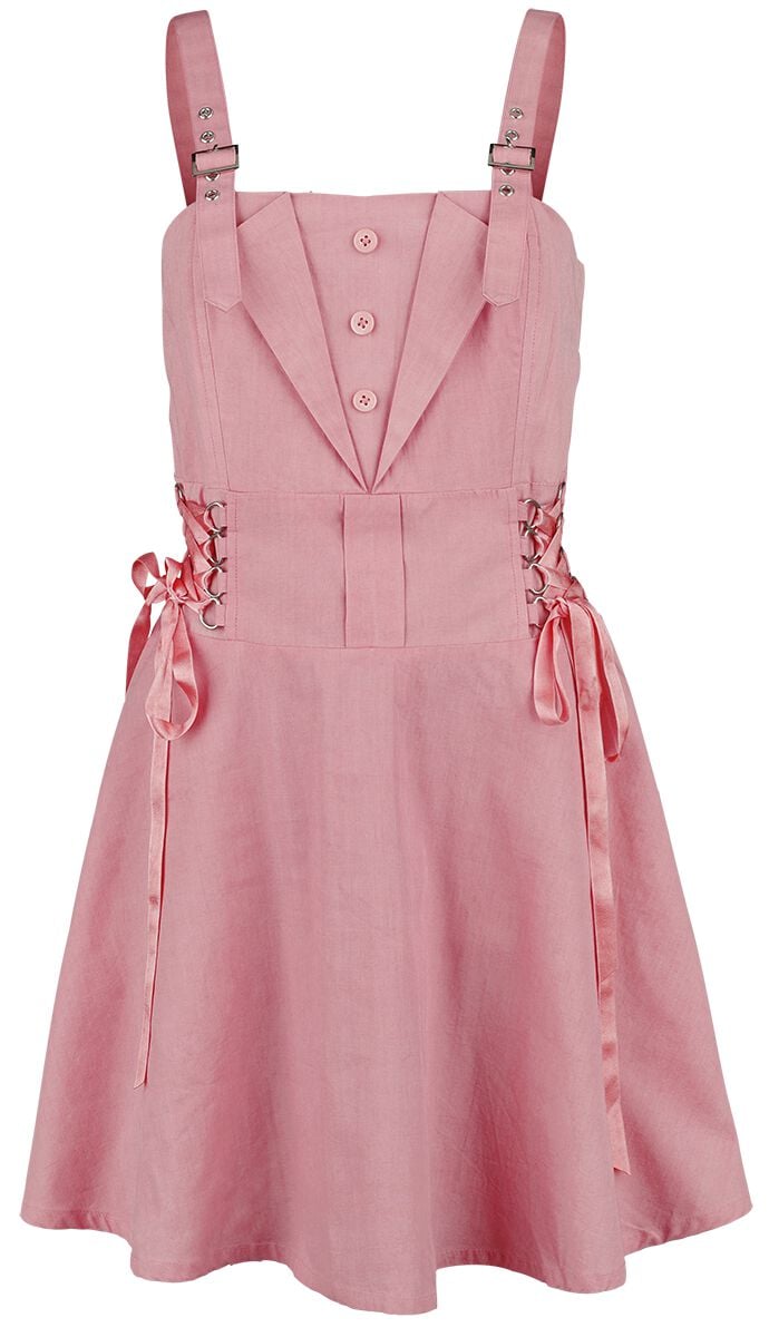 Gothicana by EMP Short Dress With Lace Mini Dress pink white - Image 2