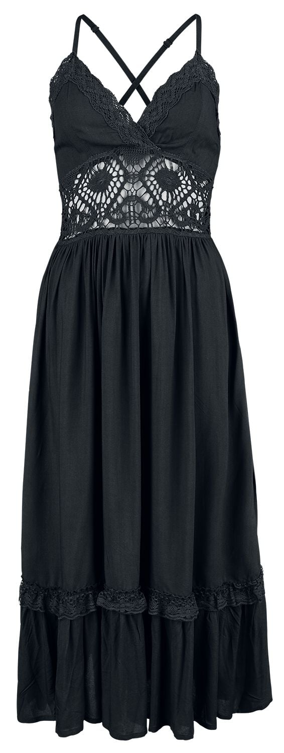 Gothicana by EMP Maxi-Dress with Lace Maxi Dress black - Image 2