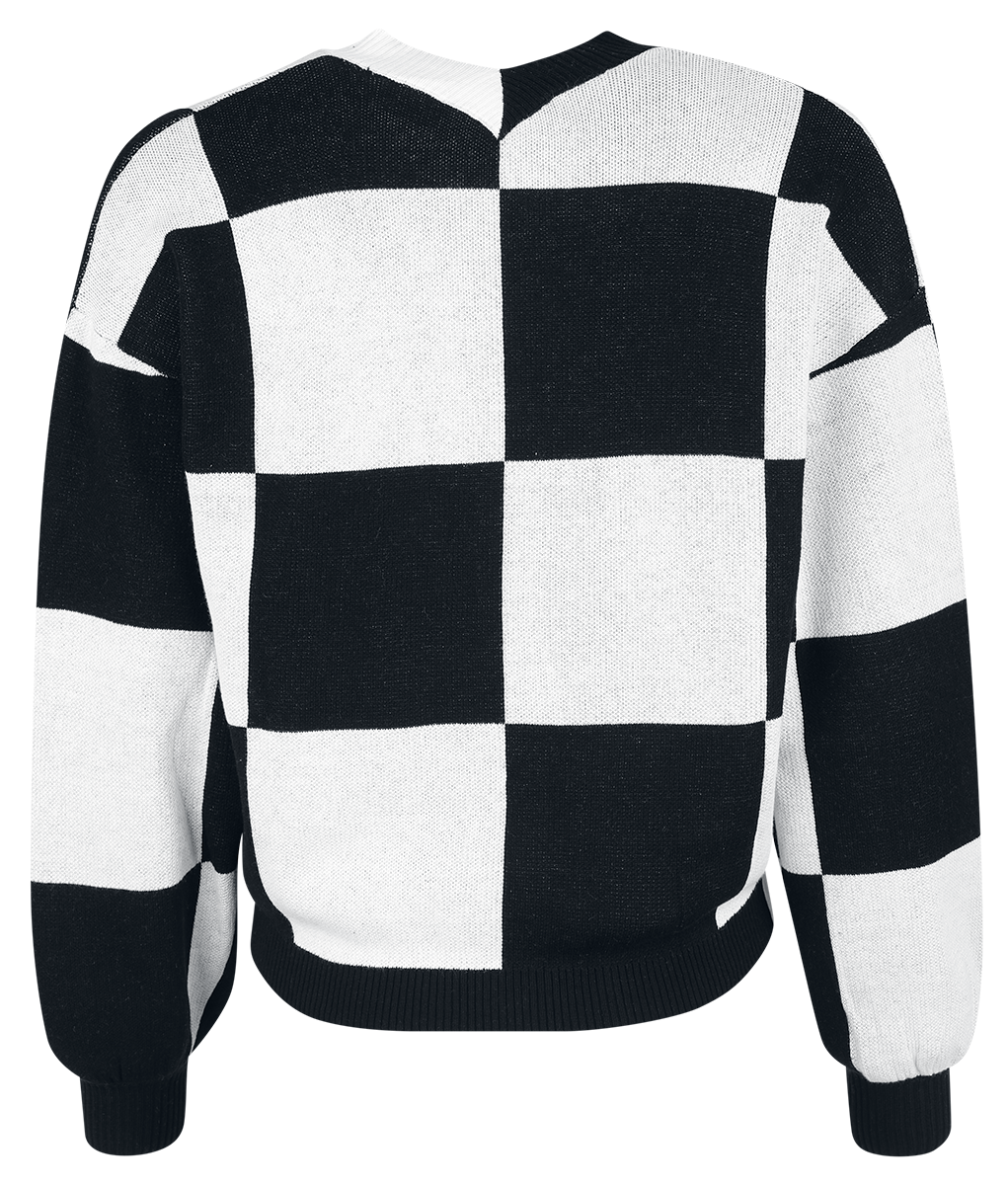 Jawbreaker Big Checker Cardigan Cardigan black white - Image 3