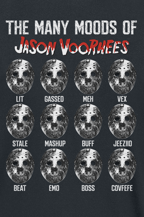 Friday the 13th Many woods of Jason Voorhees T-Shirt black - Image 3