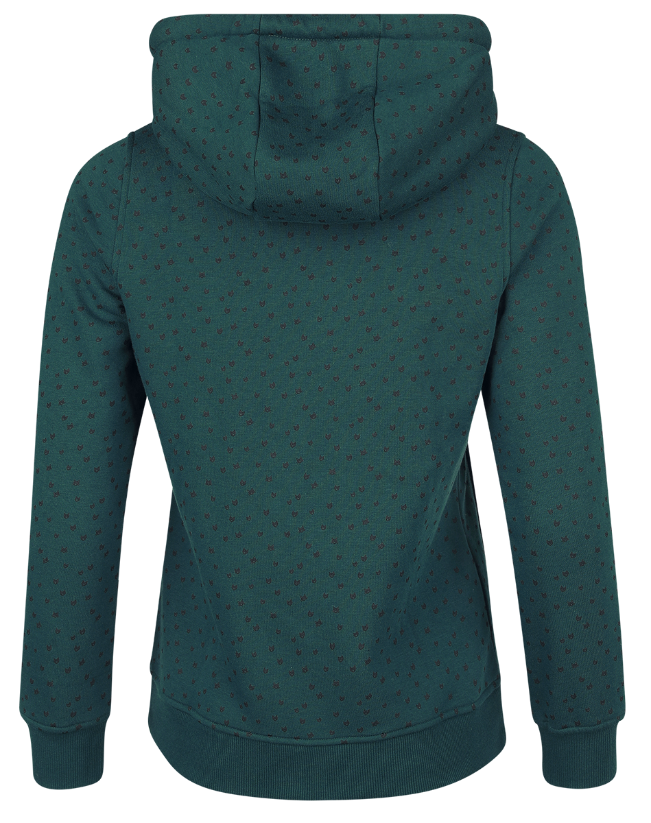 RED by EMP Hoodie with all-over print Hoodie dark green - Image 3