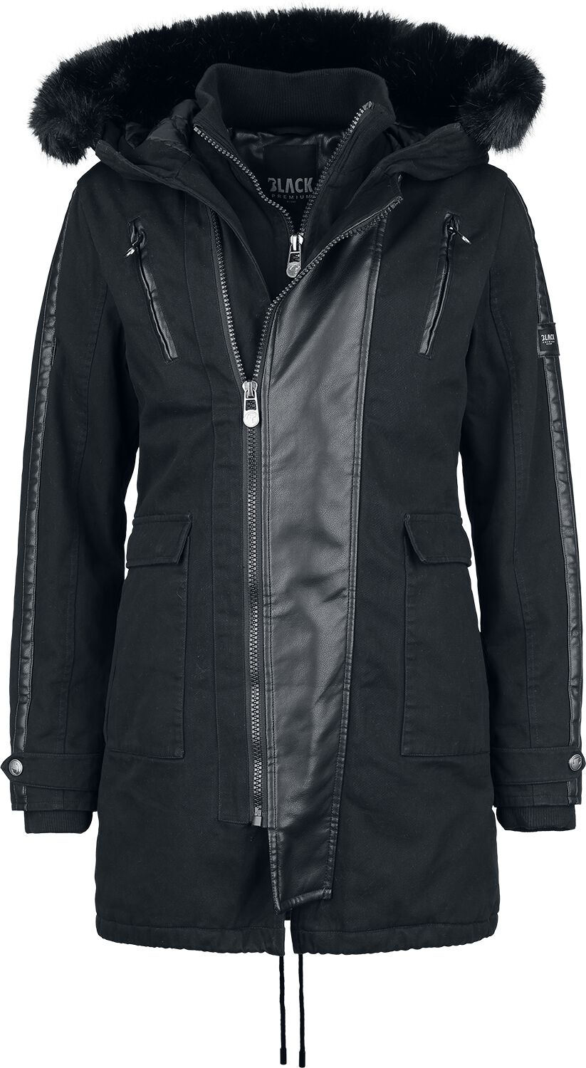 Black Premium by EMP Winter jacket with faux-fur hood Winter Jacket black