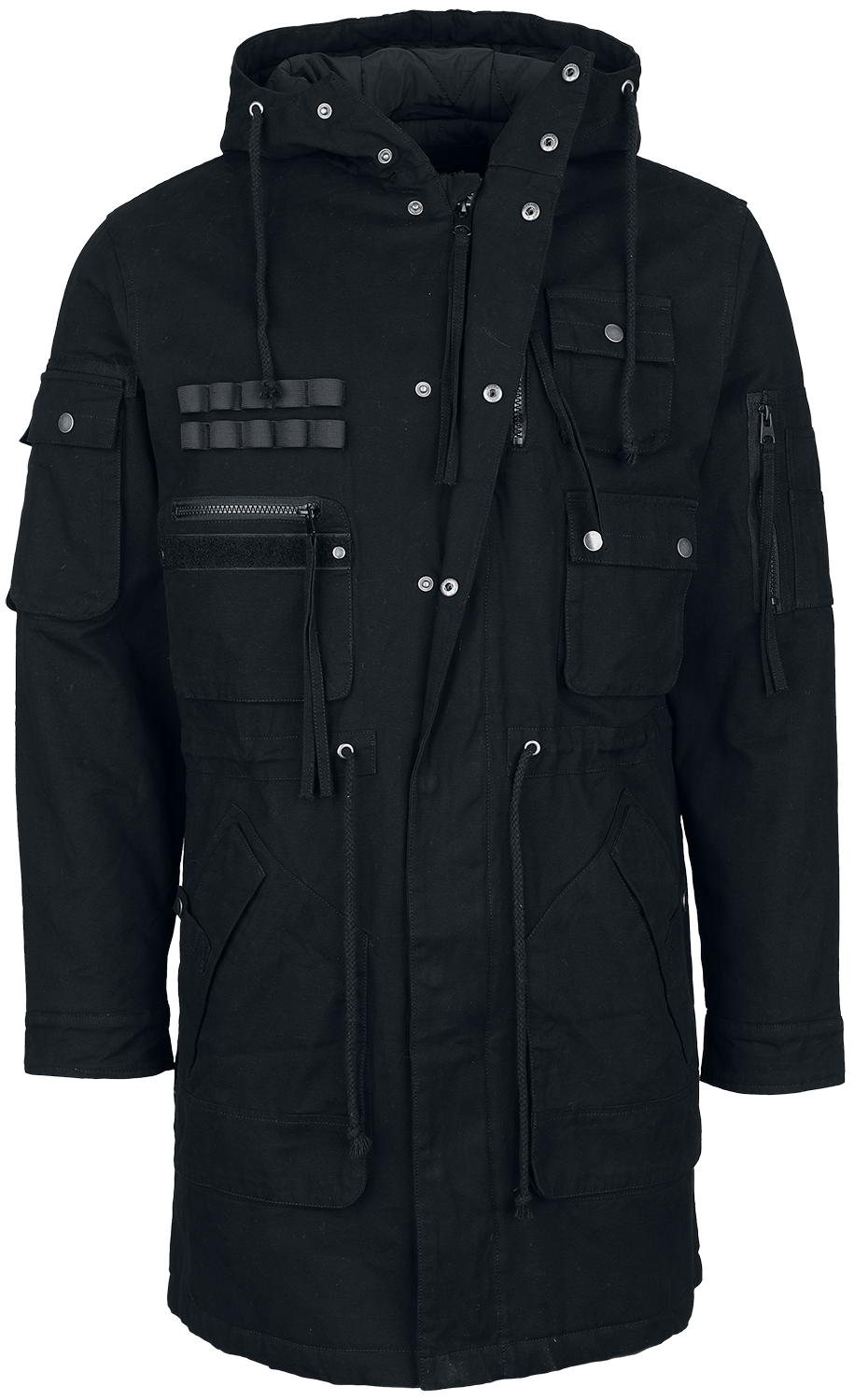 Gothicana by EMP Cargo Coat Mid-Season Jackets black - Image 3