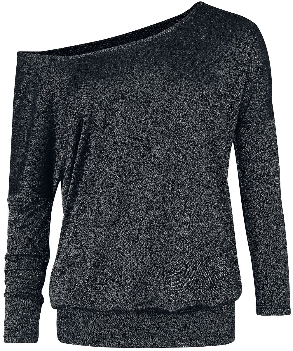 Black Premium by EMP Longsleeved Shirt With Glimmer Effect Long-sleeve Shirt black - Image 2