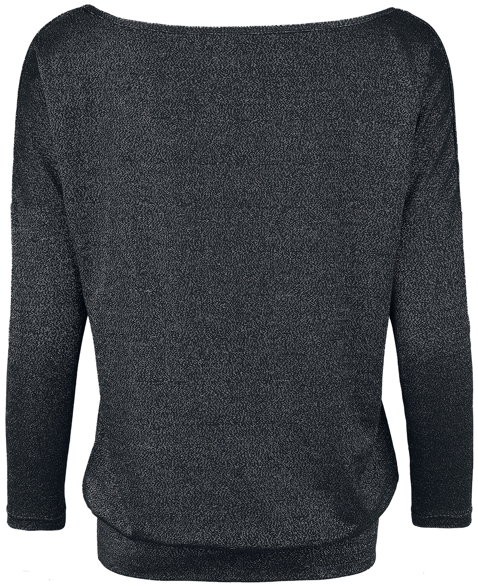 Black Premium by EMP Longsleeved Shirt With Glimmer Effect Long-sleeve Shirt black - Image 3