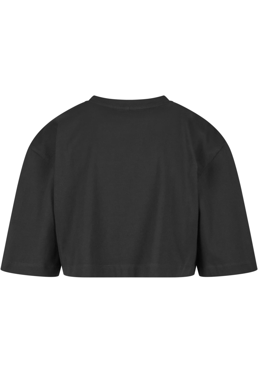 Urban Classics Ladies Heavy Organic Oversized Cropped T-shirt T-Shirt black - Image 3
