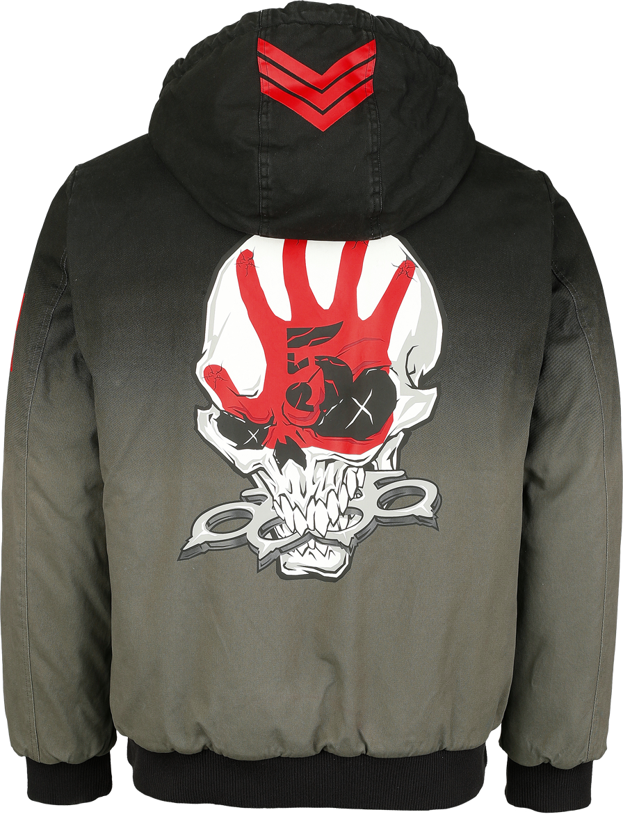 Five Finger Death Punch EMP Signature Collection Winter Jacket grey black - Image 3