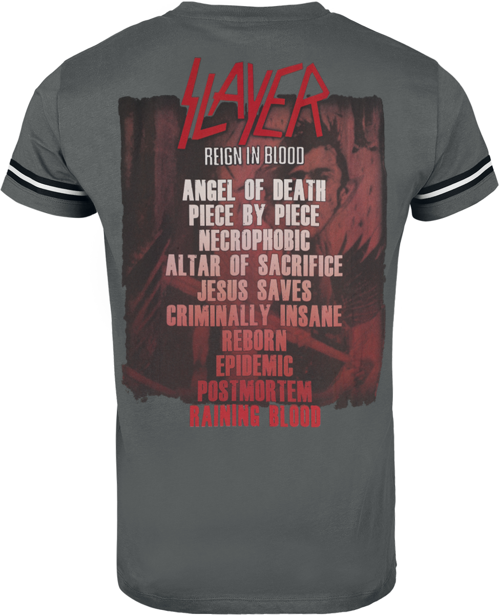 Slayer Reign In Blood T-Shirt grey - Image 3