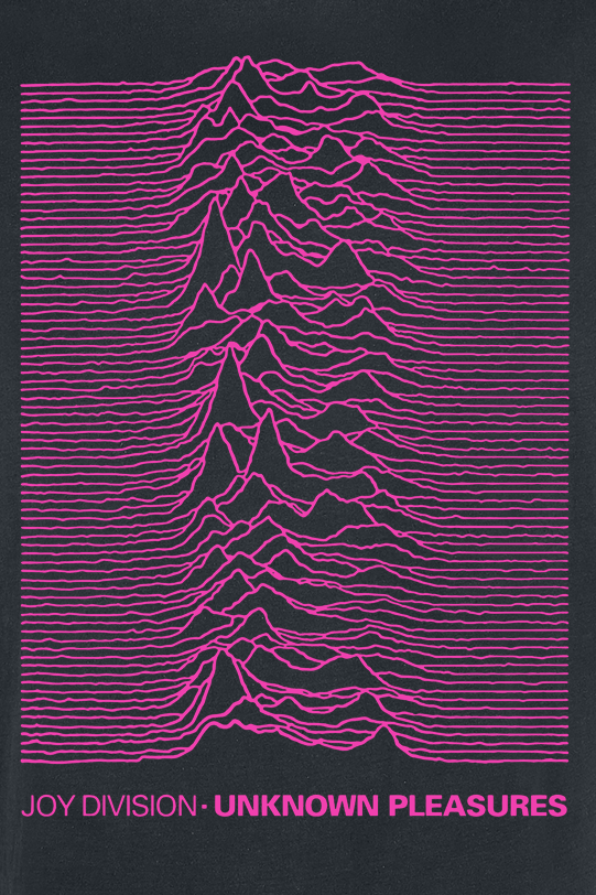 Joy Division Amplified Collection - Unknown Pleasures Neon Pink T-Shirt charcoal - Image 3