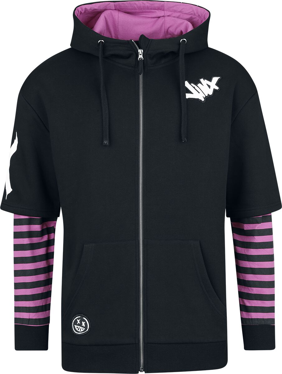 League Of Legends Arcane - Jinx Hoodie Jacket black pink - Image 2