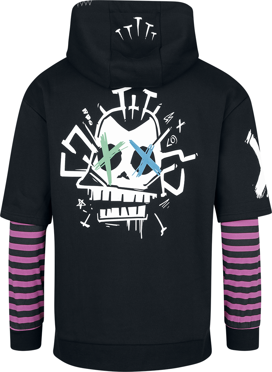 League Of Legends Arcane - Jinx Hoodie Jacket black pink - Image 3