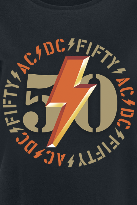 AC/DC Fifty Bold Emblem T-Shirt black - Image 3