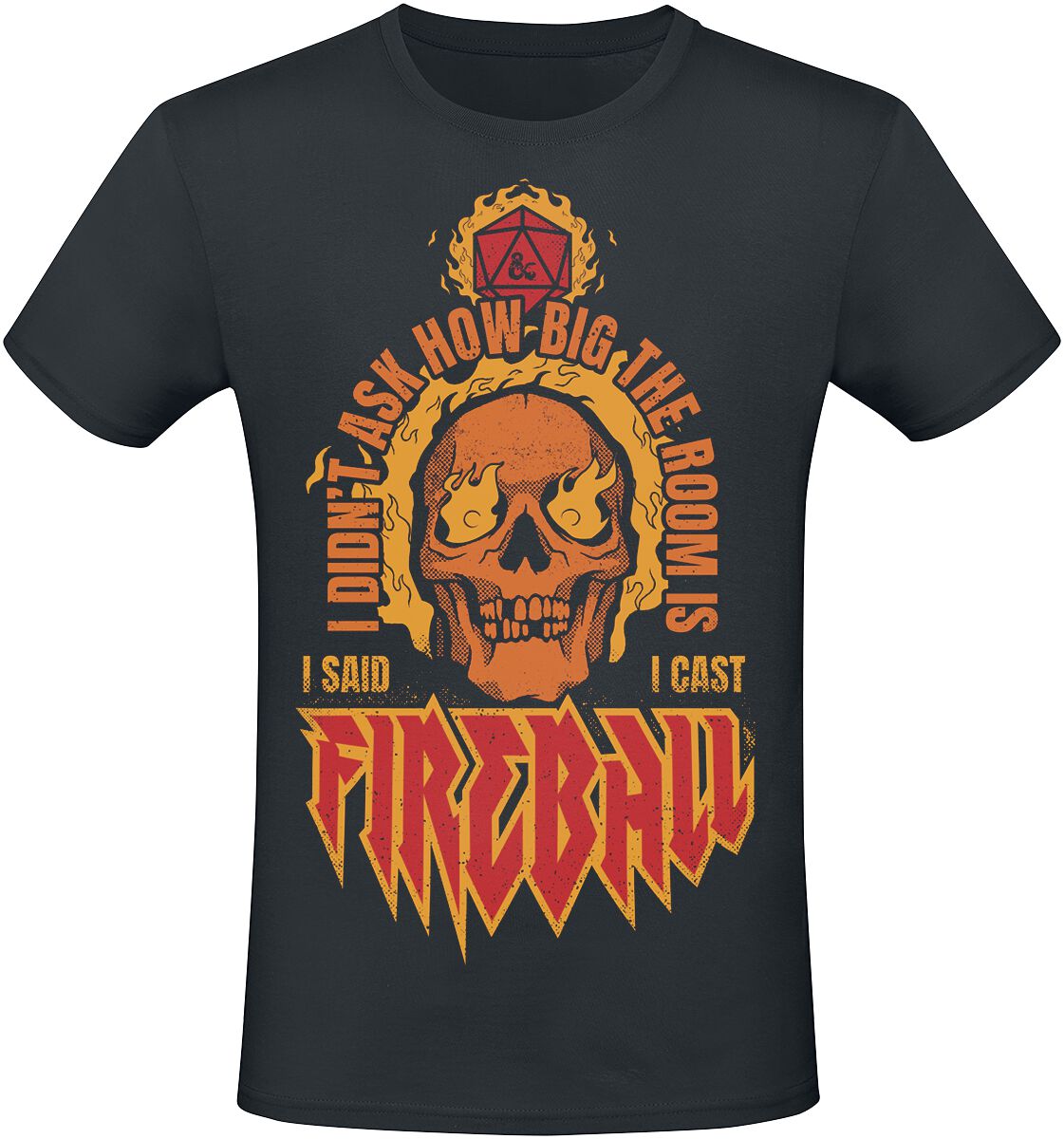 Dungeons and Dragons Fireball T-Shirt black - Image 2