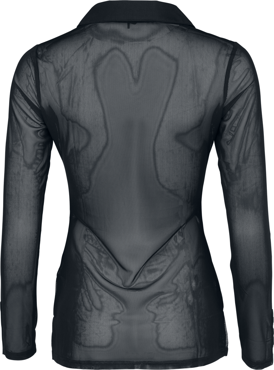 KIHILIST by KILLSTAR After The After Mesh Shirt Longsleeve black - Image 3