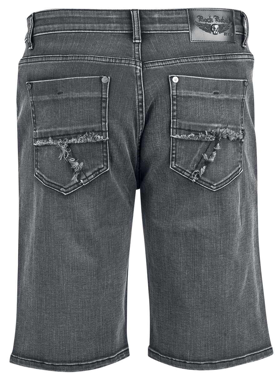 Rock Rebel by EMP Shorts With Used Details Shorts black - Image 3