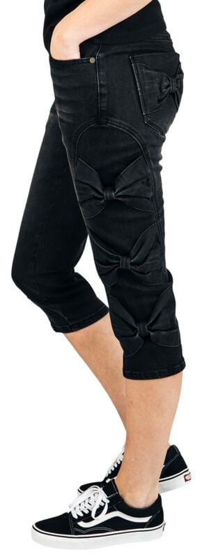 Full Volume by EMP Capri Shorts With Bow Detail Shorts black - Image 2