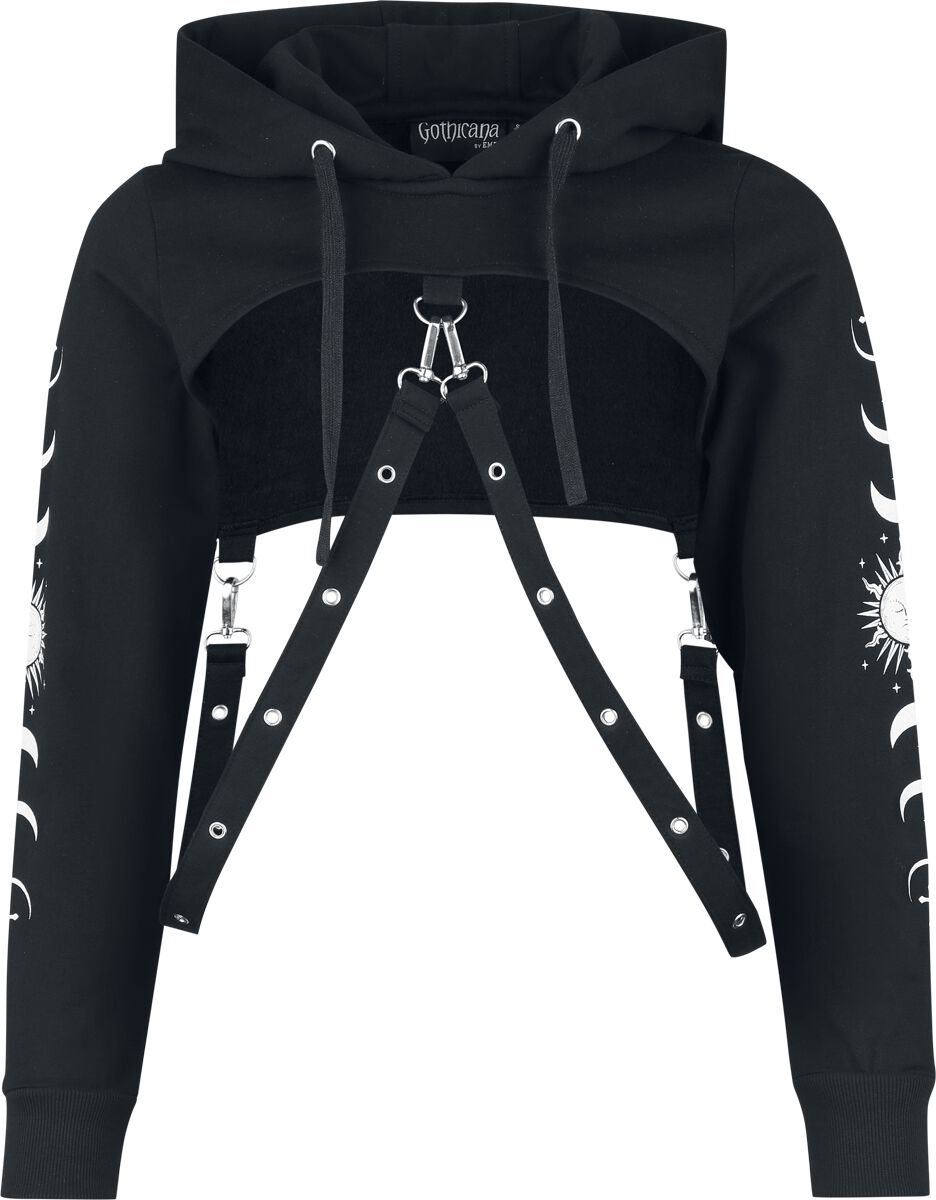 Gothicana by EMP Crop Hoodie Hoodie black - Image 2