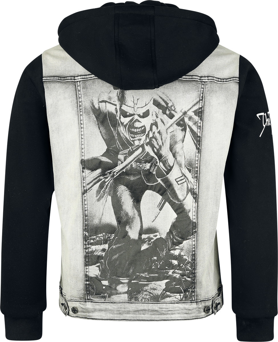 Iron Maiden EMP Signature Collection Jeans Jacket light grey black - Image 3