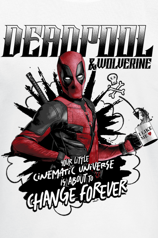 Deadpool Change Forever T-Shirt white - Image 3