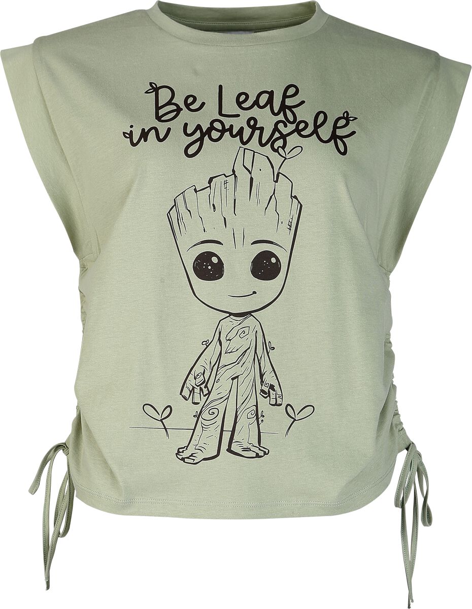 Guardians Of The Galaxy Groot - Be Leaf In Yourself Top olive - Image 2