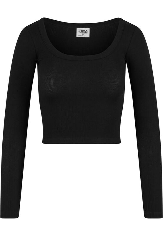 Urban Classics Organic Rib Jersey Top Long-sleeve Shirt black - Image 2