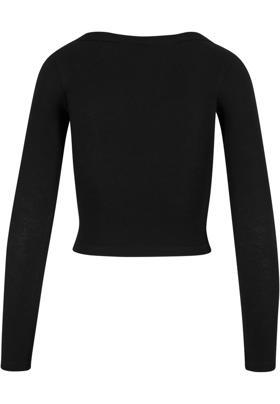 Urban Classics Organic Rib Jersey Top Long-sleeve Shirt black - Image 3