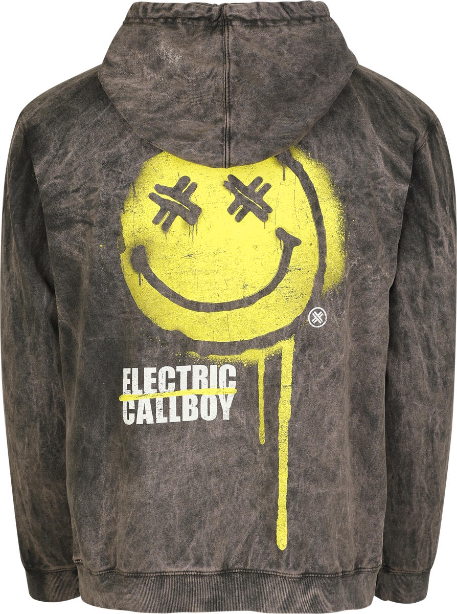 Electric Callboy Spray Smile Hoodie grey - Image 3