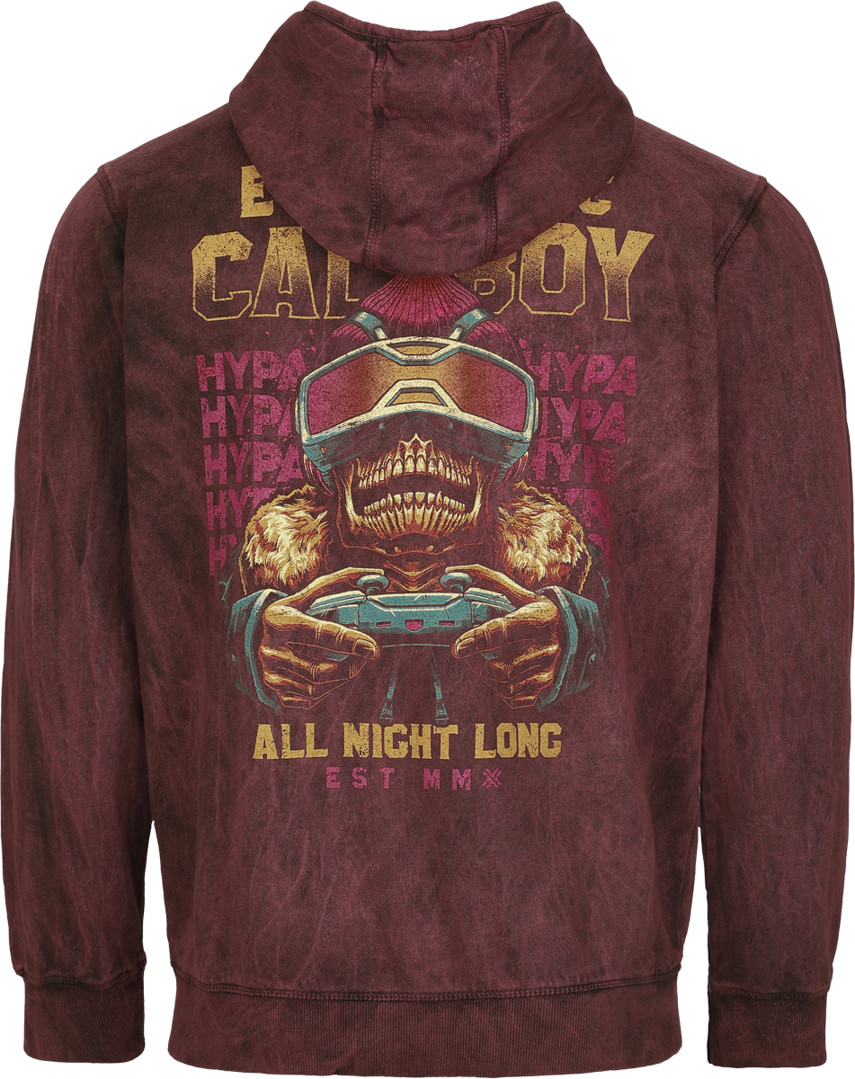 Electric Callboy All Night Long Hoodie Jacket rust - Image 3