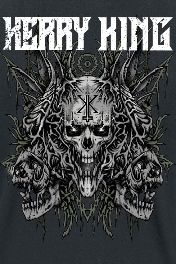 Kerry King Multi Skull Green T-Shirt black - Image 3