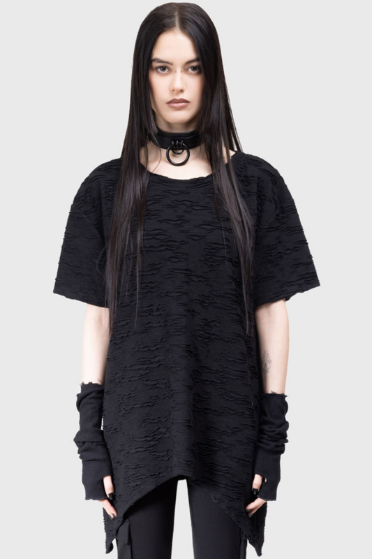 KIHILIST by KILLSTAR Phantasmira Top T-Shirt black grey - Image 3